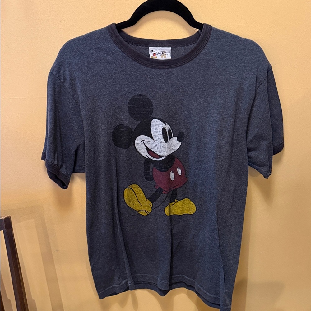 Disney Black T-Shirt with Mickey Mouse Tag